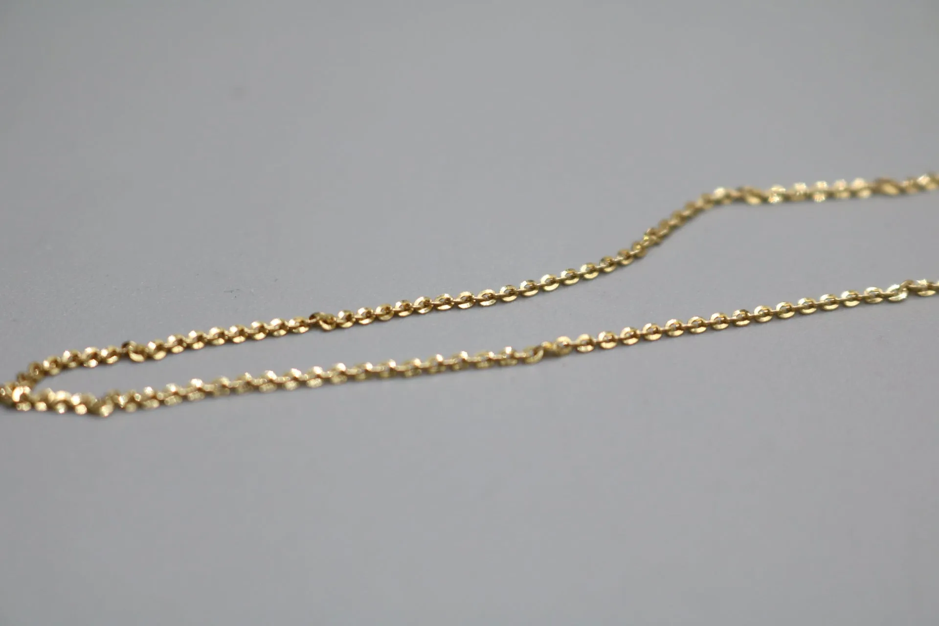 14K Yellow Gold Well-Crafted Cable Necklace Length of 18 Inches