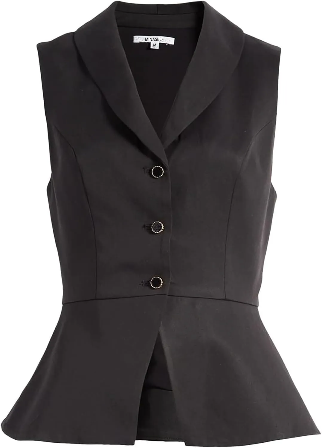 2024 Summer Womens Sleeveless Vest Blazer Lightweight Casual Light Fashion Lapel Button Petite Fitted Tops