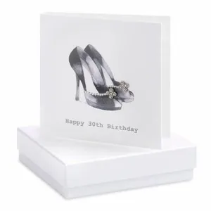 30 Silver Earrings On Designer Card by Crumble and Core