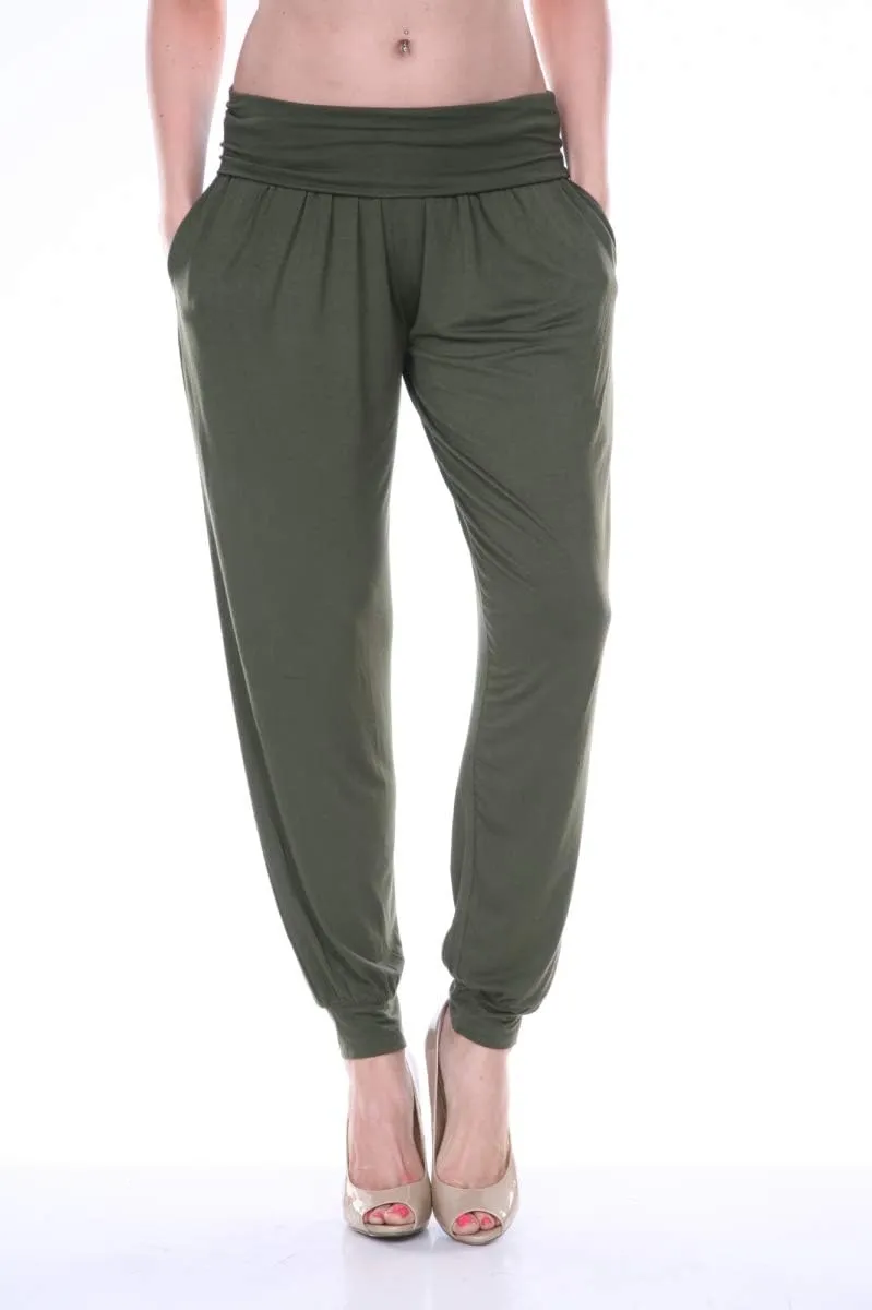 560-Olive-S Harem Pants, Olive - Small