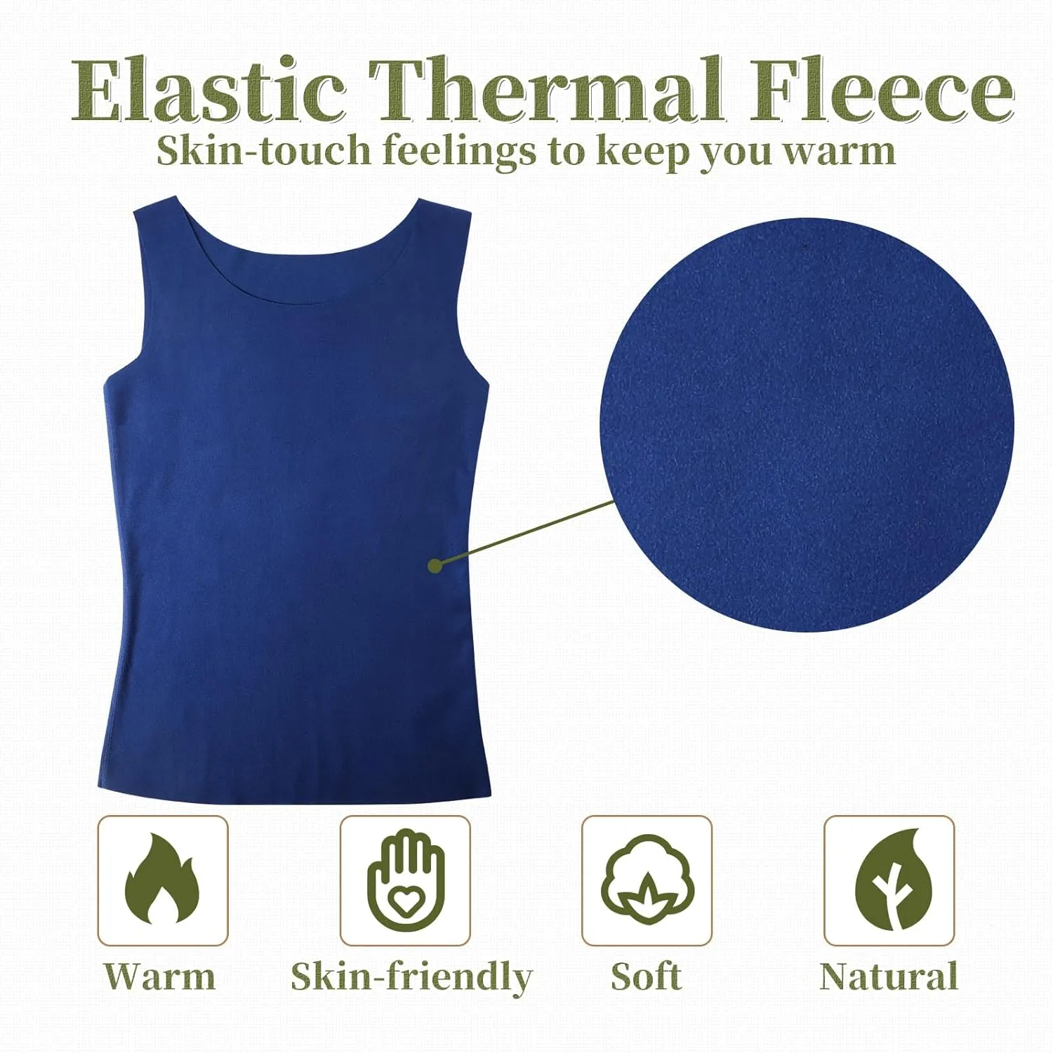 6 Pcs Thermal Tank Tops Women Underwear Tops Sleeveless Undershirt Cotton Camisole Warm Base Layer for Women