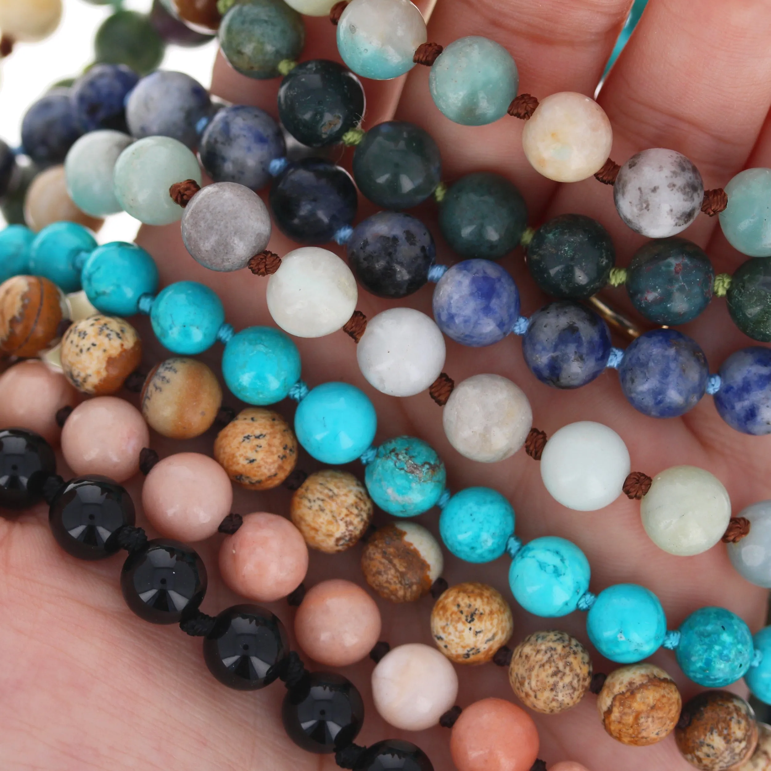 60inch 8mm Polished Bead Necklace