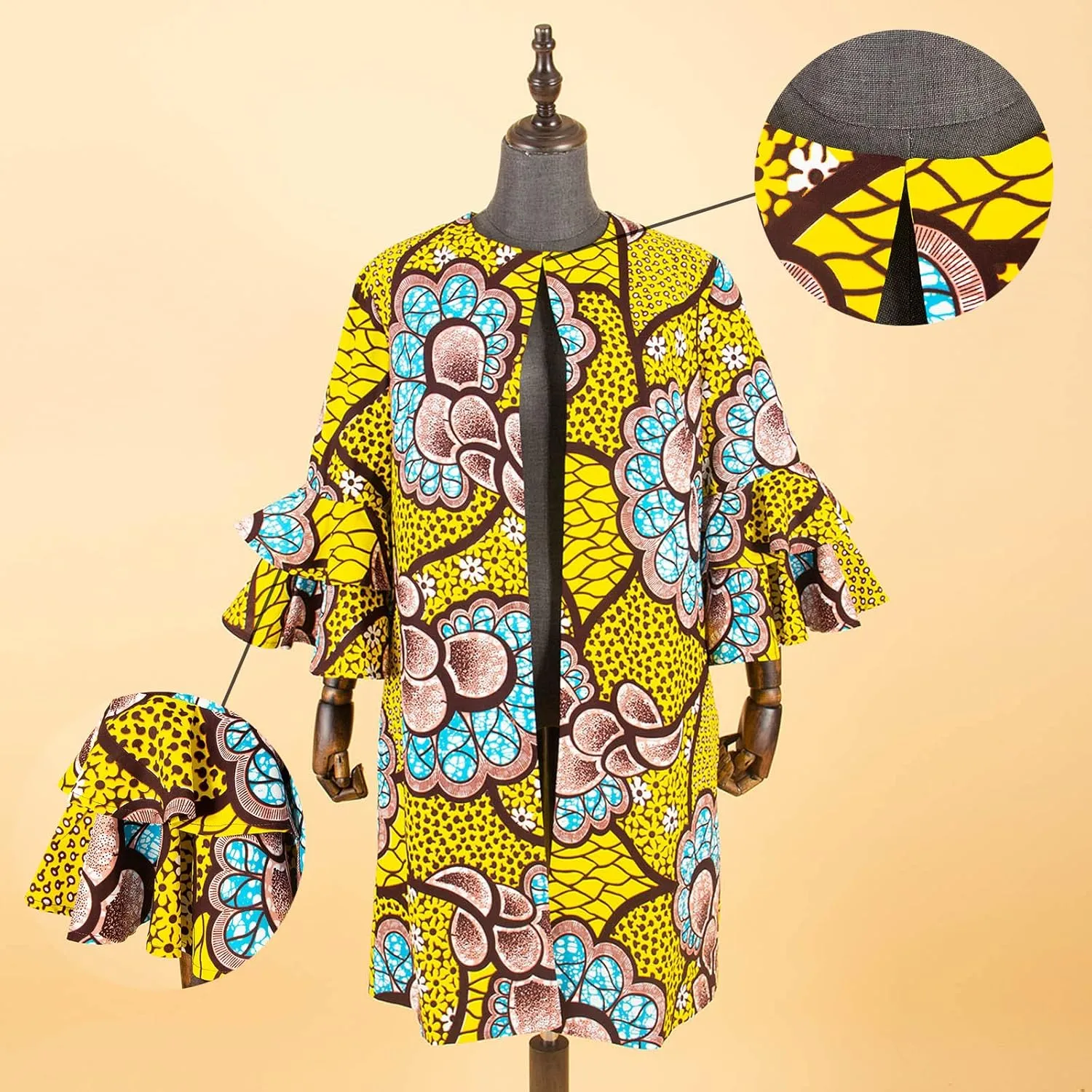 African Women Coat Ankara Print Long Jacket Tops Wax Dashiki Clothes