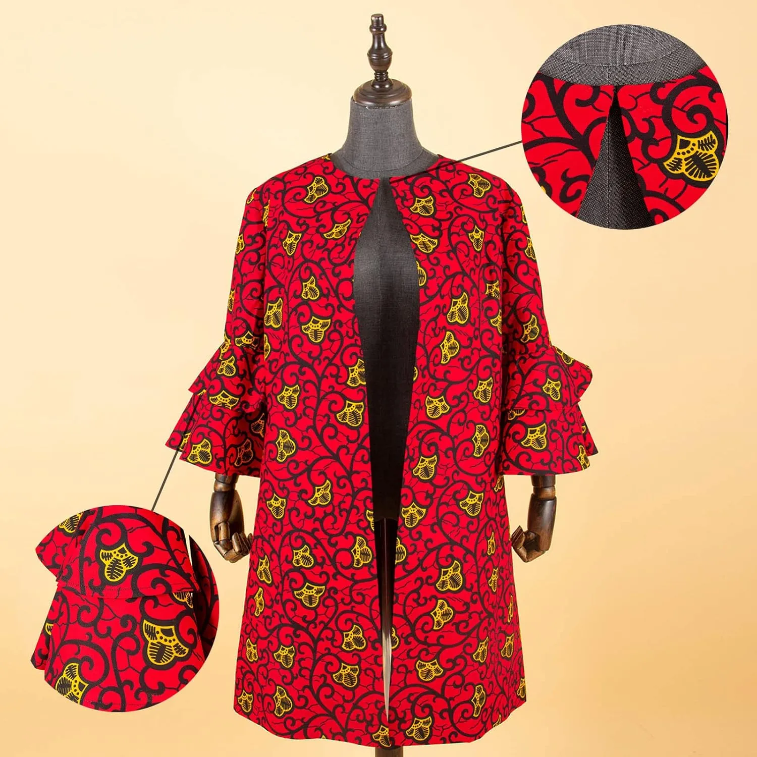 African Women Coat Ankara Print Long Jacket Tops Wax Dashiki Clothes