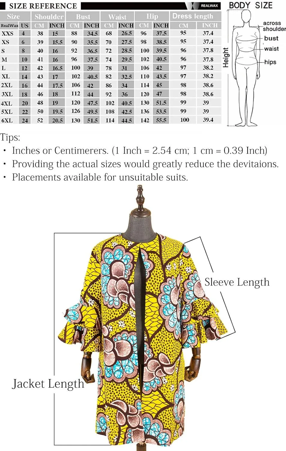 African Women Coat Ankara Print Long Jacket Tops Wax Dashiki Clothes