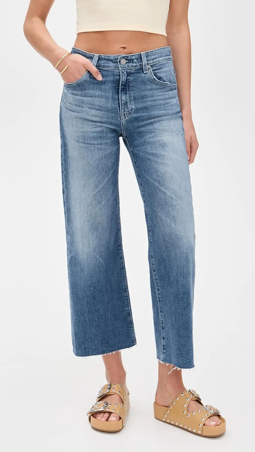 AG Adriano Goldschmied Women's Saige Wide Leg Crop Jeans