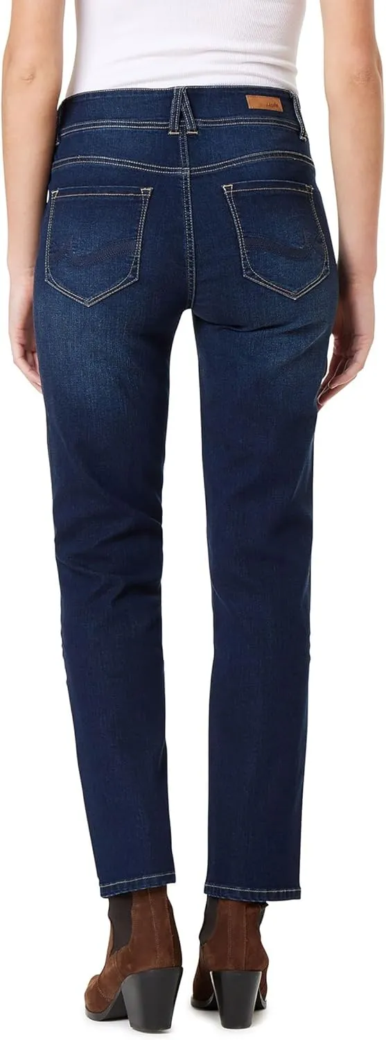 Angels Forever Young Women's Curvy Straight Mid-Rise Jeans