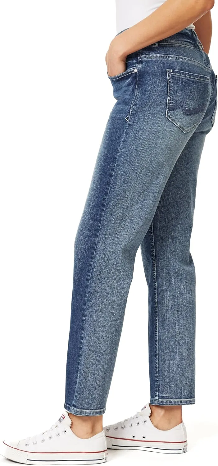 Angels Forever Young Women's Curvy Straight Mid-Rise Jeans