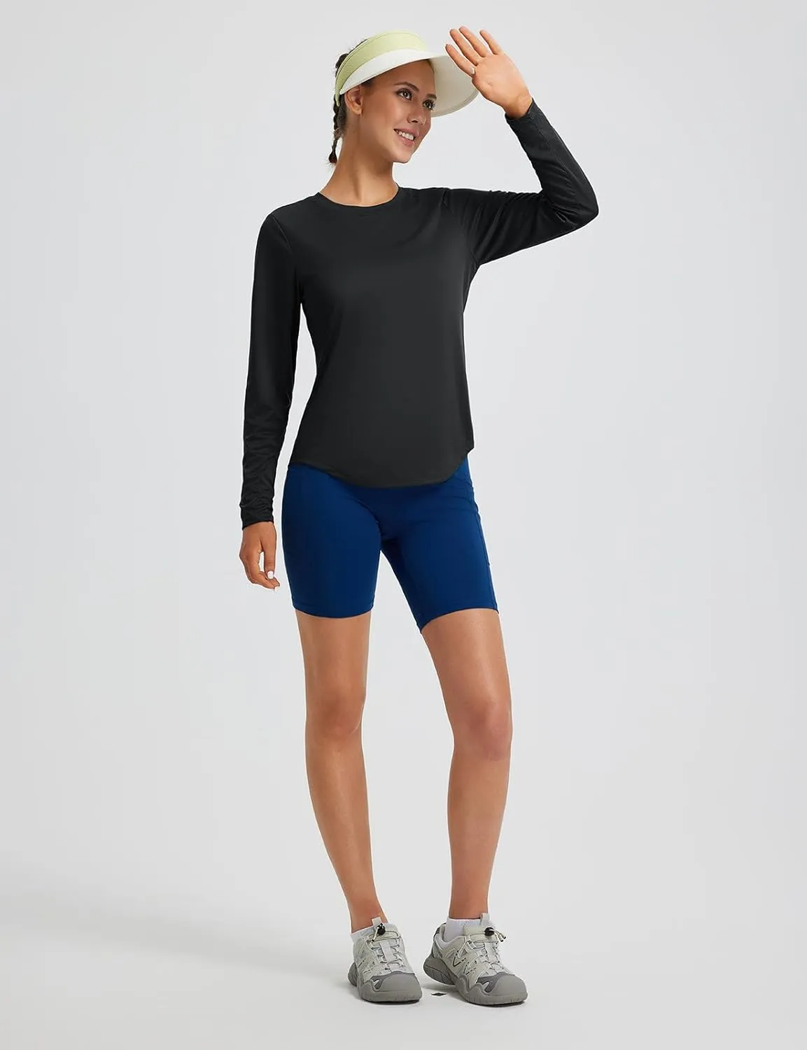baleaf Long Sleeve Workout Tops for Women Sun Protection Shirts Running Athletic Lightweight UPF50  Quick Dry
