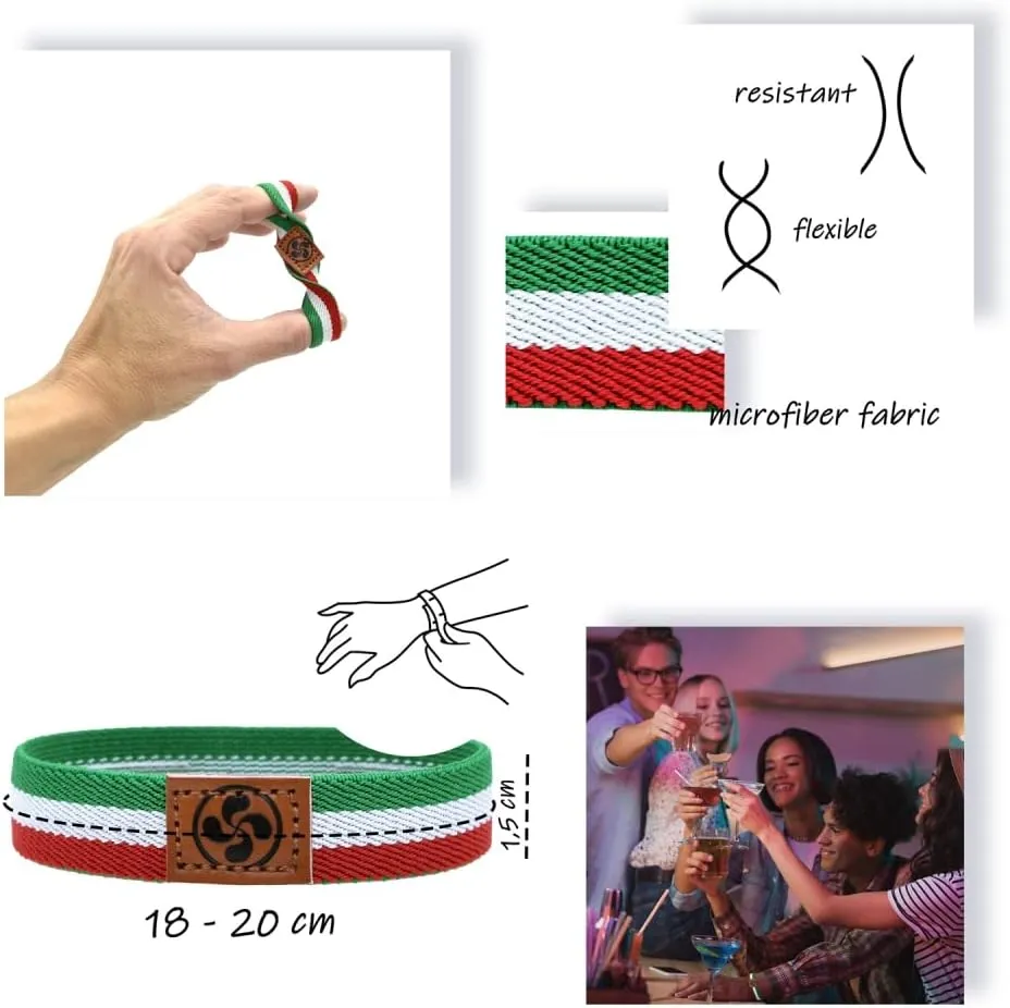 Basque Country bracelet, Basque Country flag, Vasconia, Vitoria, San Sebastian, embroidered HD of interwoven woven fabric, triskelion, adjustable for men and women