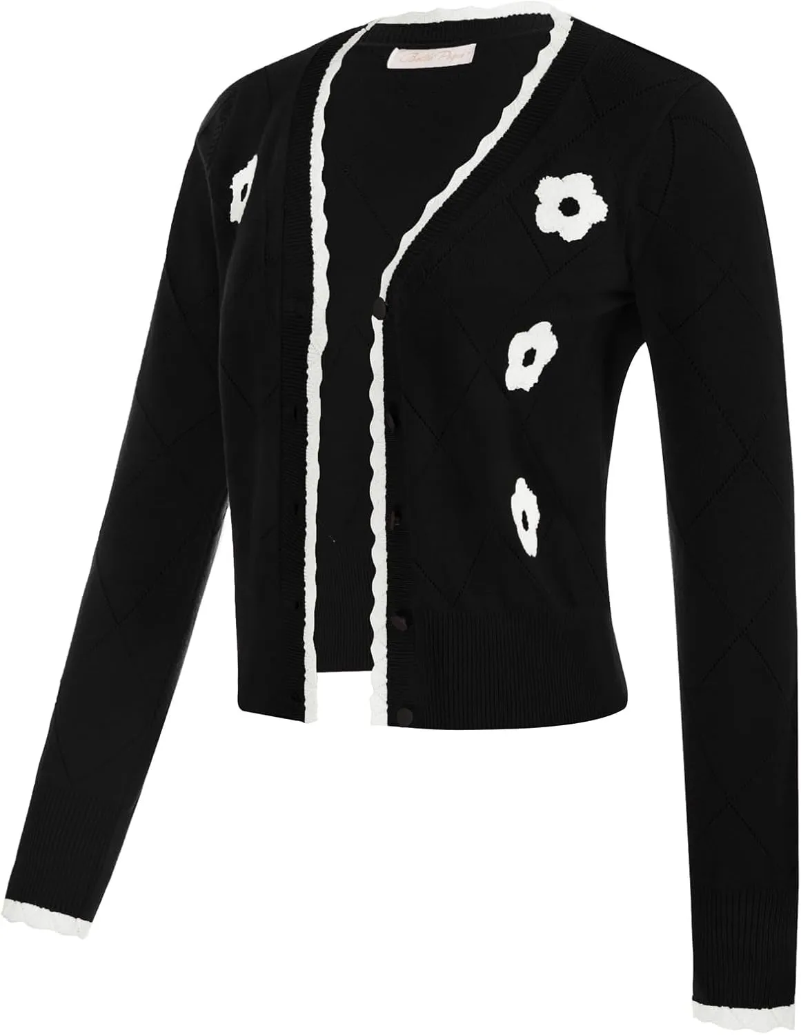 Belle Poque Long Sleeve Cardigan Sweater for Women Cropped Cardigan Shrugs