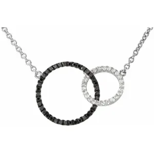 Black and White Diamonds Embrace Necklace