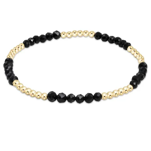 Blissful Pattern 2.5MM Bead Bracelet FACETED Onyx [BBLFP25FOX]