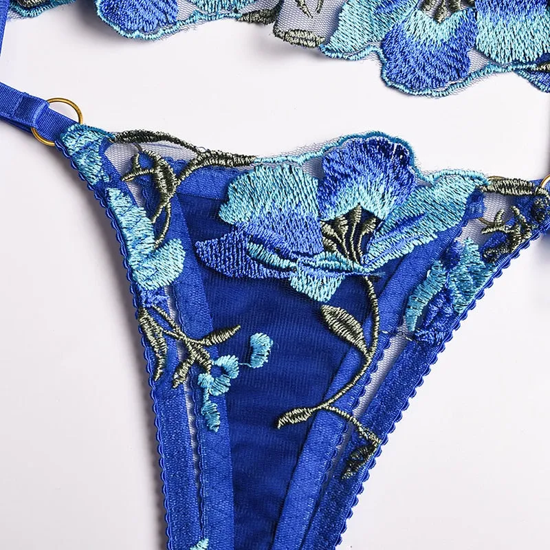 Blue Orchid Garden Lingerie Set