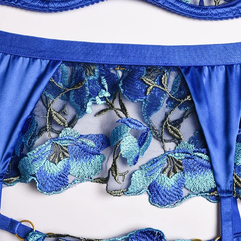 Blue Orchid Garden Lingerie Set