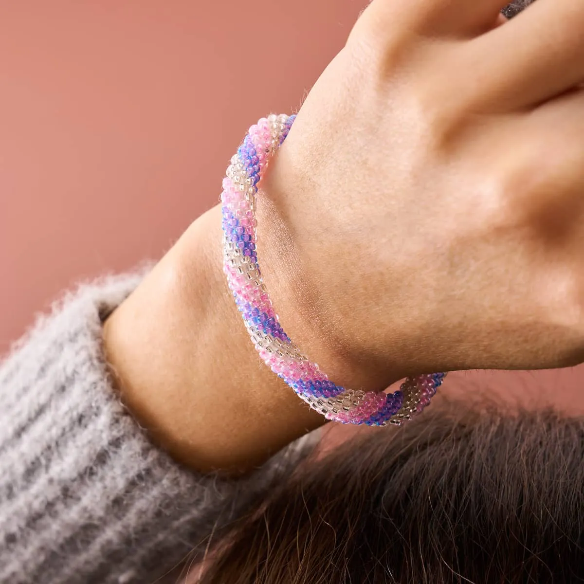 Candy Twirl | Himalayan Glass Bead Bracelet