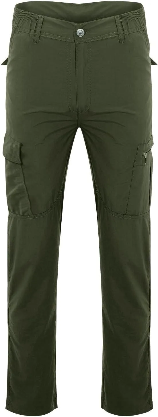 Cargo Pants for Men, Tactic Pants for Men Work Hiking Water Resistant Ripstop Flex Lightweight Outdoor Trousers