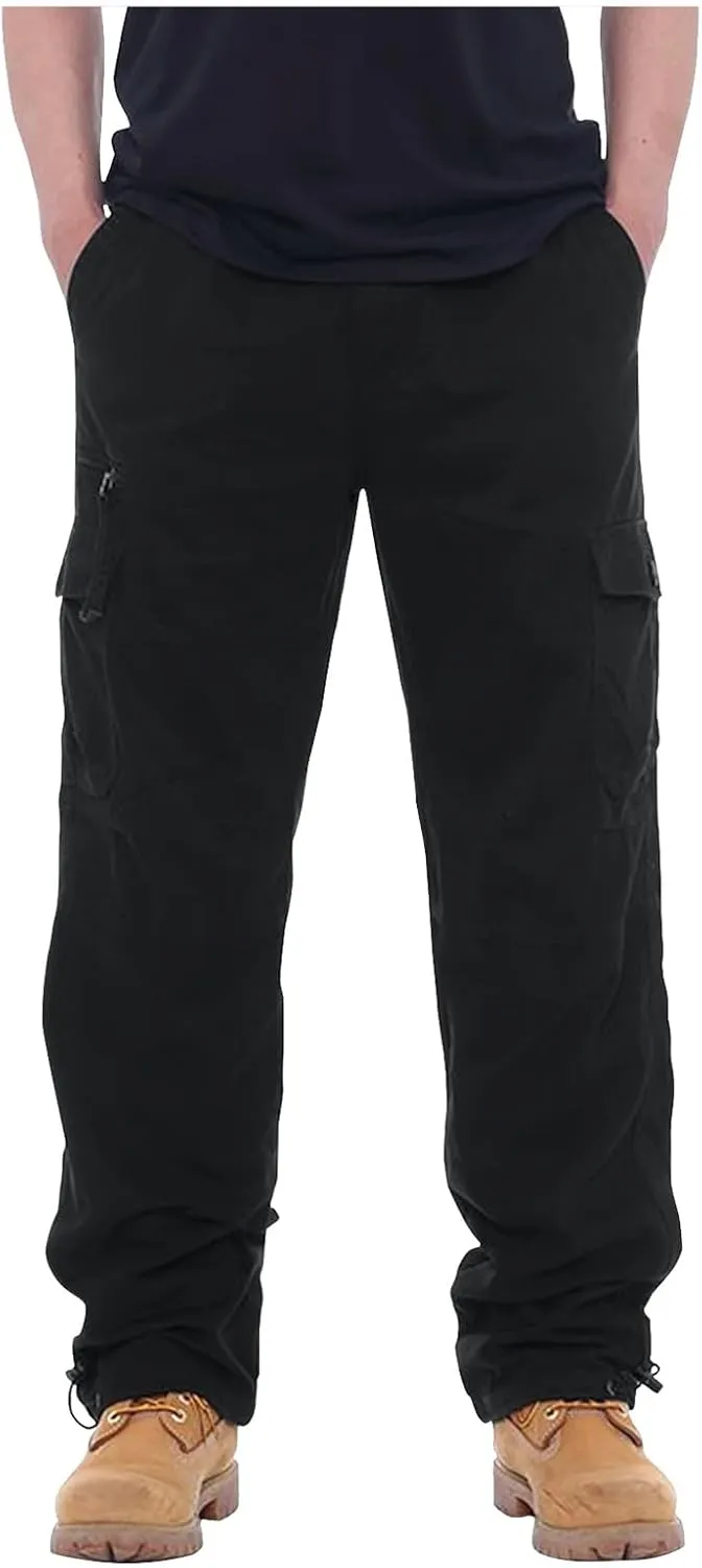 Cargo Work Pants for Men Loose Fit with Pockets Construction Pants Stretch Baggy Sweatpants Y2K Travel Pants Casual