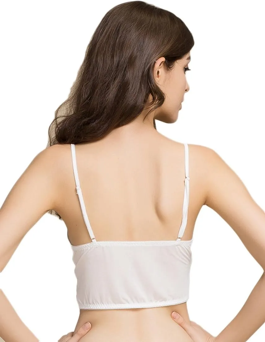 CLC Women's Mulberry Silk Half Camisole Floral Lace Tops