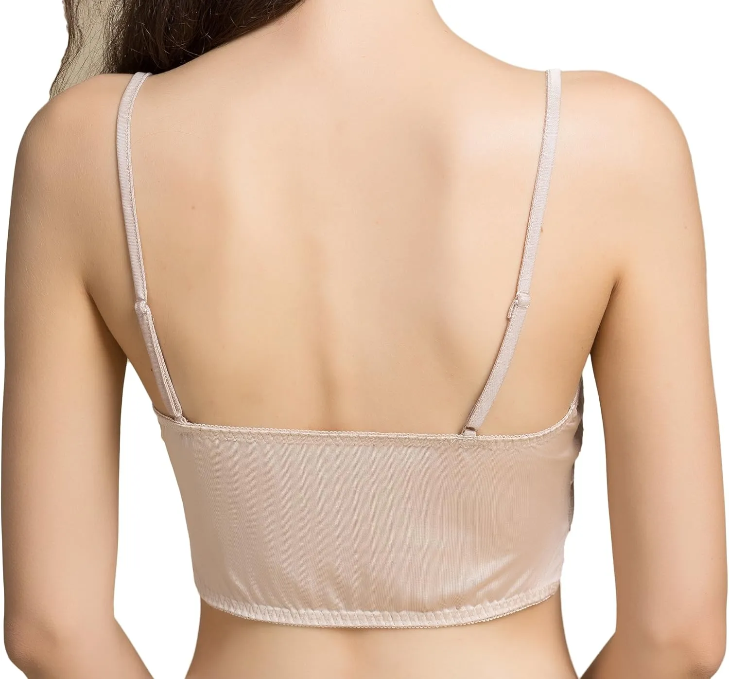 CLC Women's Mulberry Silk Half Camisole Floral Lace Tops