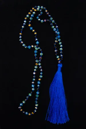 Cobalt Tassel Necklace