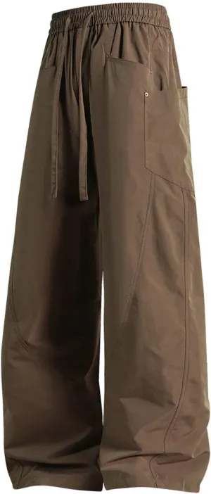 Compression Pants Men Baggy Jeans Working Shorts Stretch Elastic Waist Outfits Wide Leg Casual Resort Wear Big