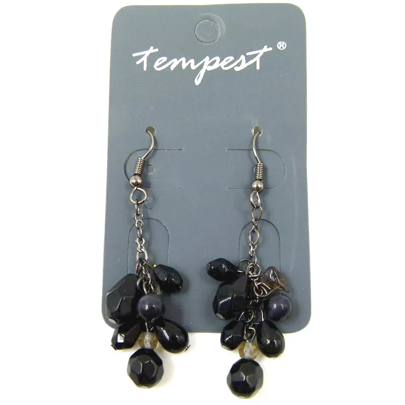 Delicate multi bead drop earring on french hook