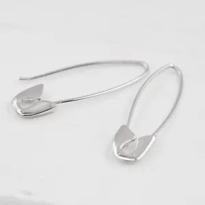 Delicate safety pin style earrings