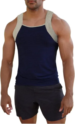Different Touch Men's Dry Fit Square Cut Tank Tops