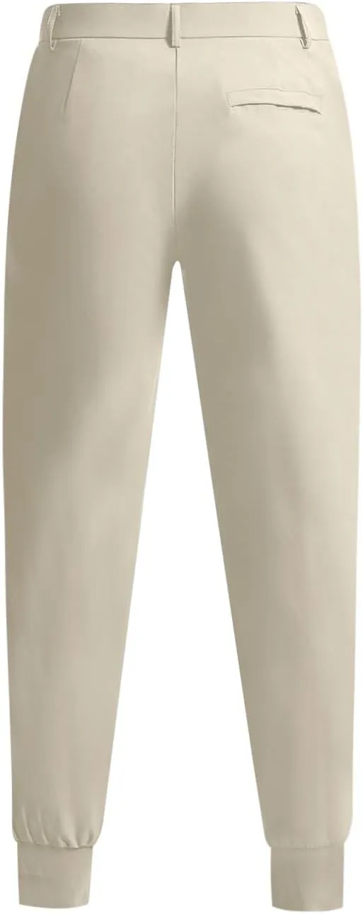 Dress Pants for Men Baggy Lightweight Drawstring Waist Chino Pants Quick Dry Business Casual Pants with Pockets