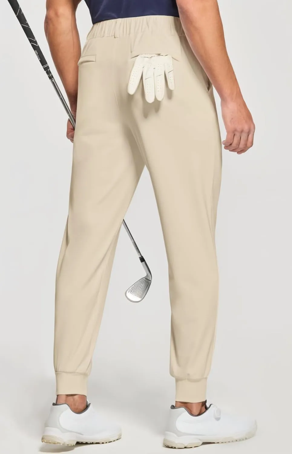 Dress Pants for Men Baggy Lightweight Drawstring Waist Chino Pants Quick Dry Business Casual Pants with Pockets