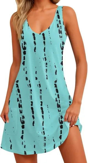 Dresses Women Casual Midi Dresses for Women Sleeveless Loose Casual Summer Dresses Women Elegant