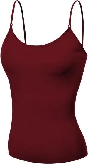 Emmalise Women's Camisole Built in Bra Wireless Fabric Support Short Cami
