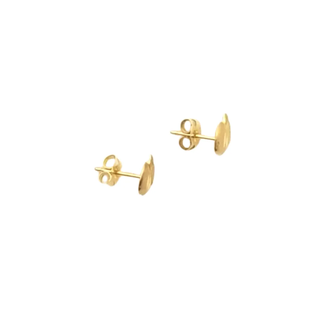 Estate Gold Apple Stud Earrings