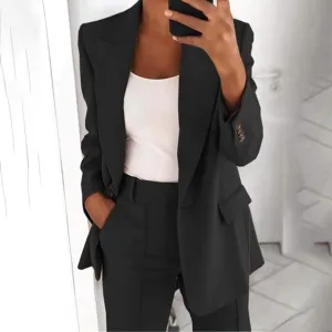 Firzero Blazers for Women Business Casual 2024 Plus Size Coats Dressy Loose Button Down Cardigan Work Suit Jacket with Pocket