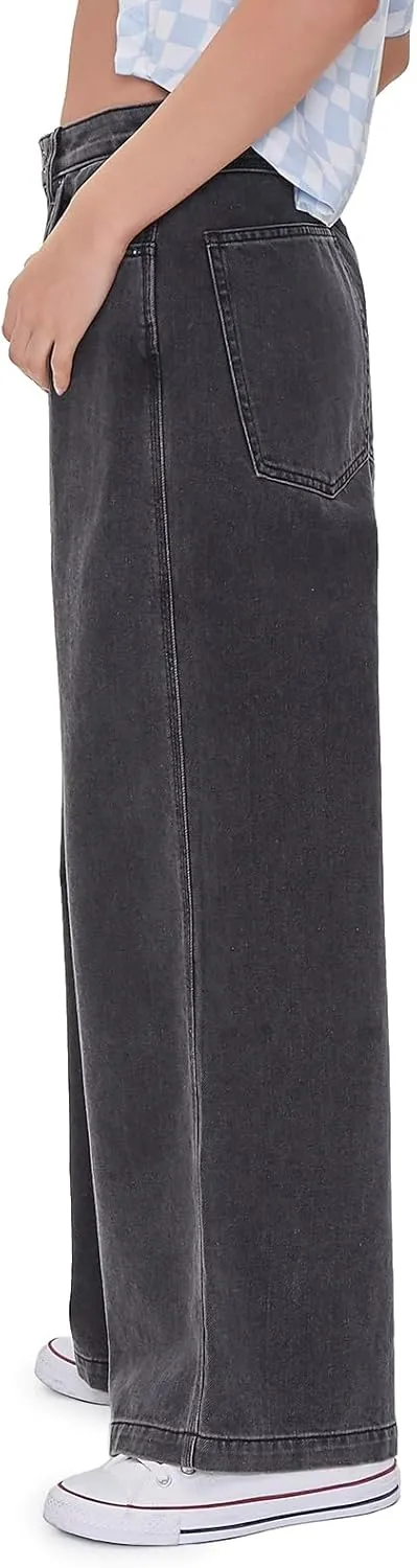 Forever 21 Women's Wide-Leg High-Rise Jeans