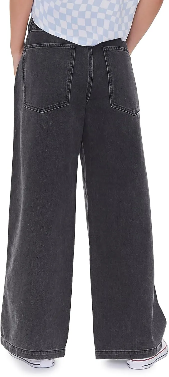 Forever 21 Women's Wide-Leg High-Rise Jeans