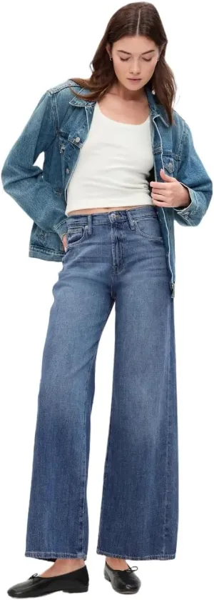GAP Women's High Rise Wide Leg Jeans