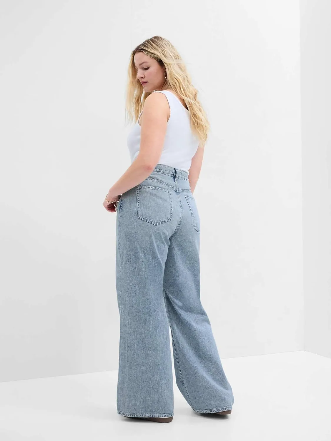 GAP Women's High Rise Wide Leg Jeans