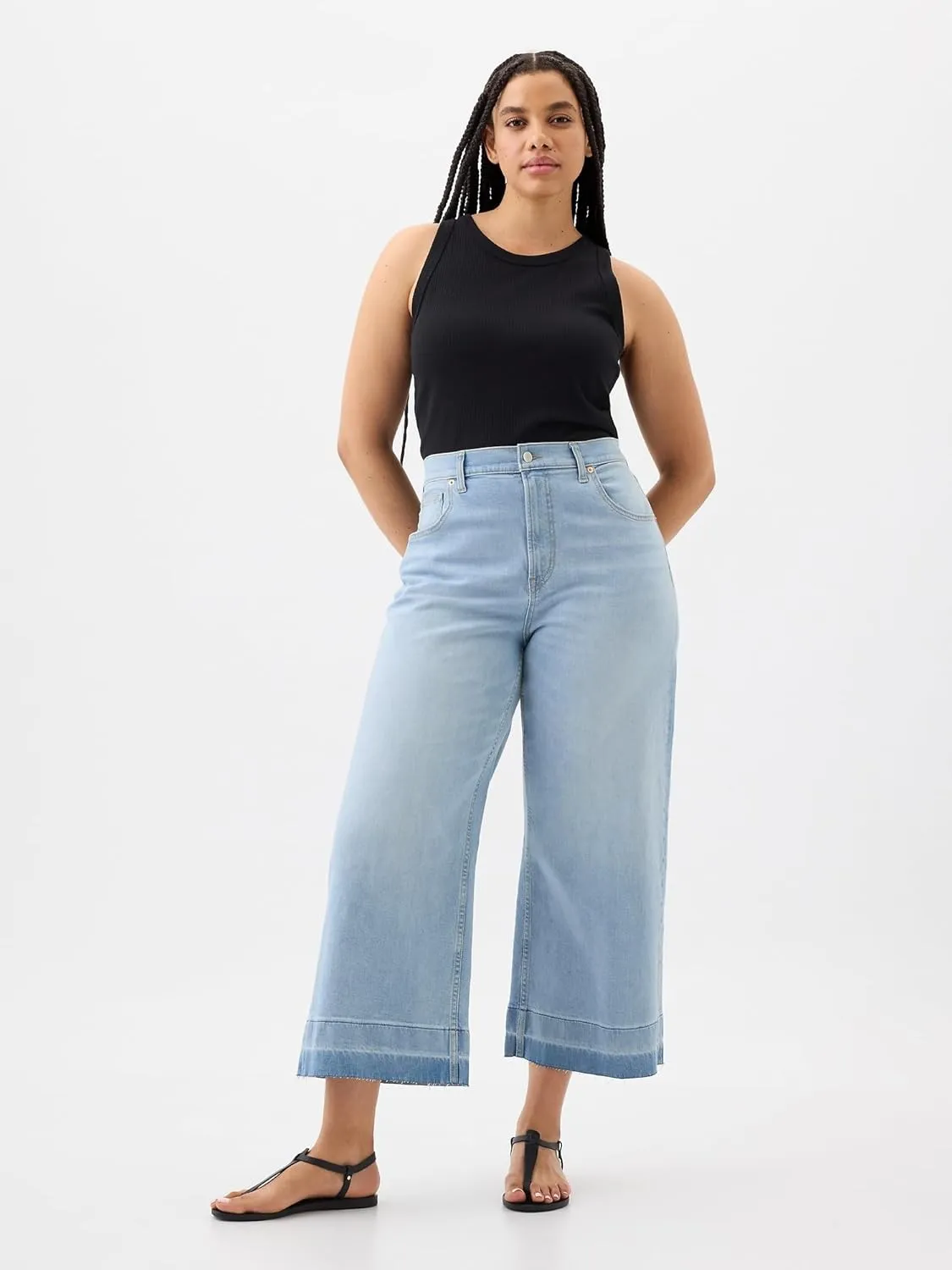 GAP Women's High Rise Wide Leg Jeans