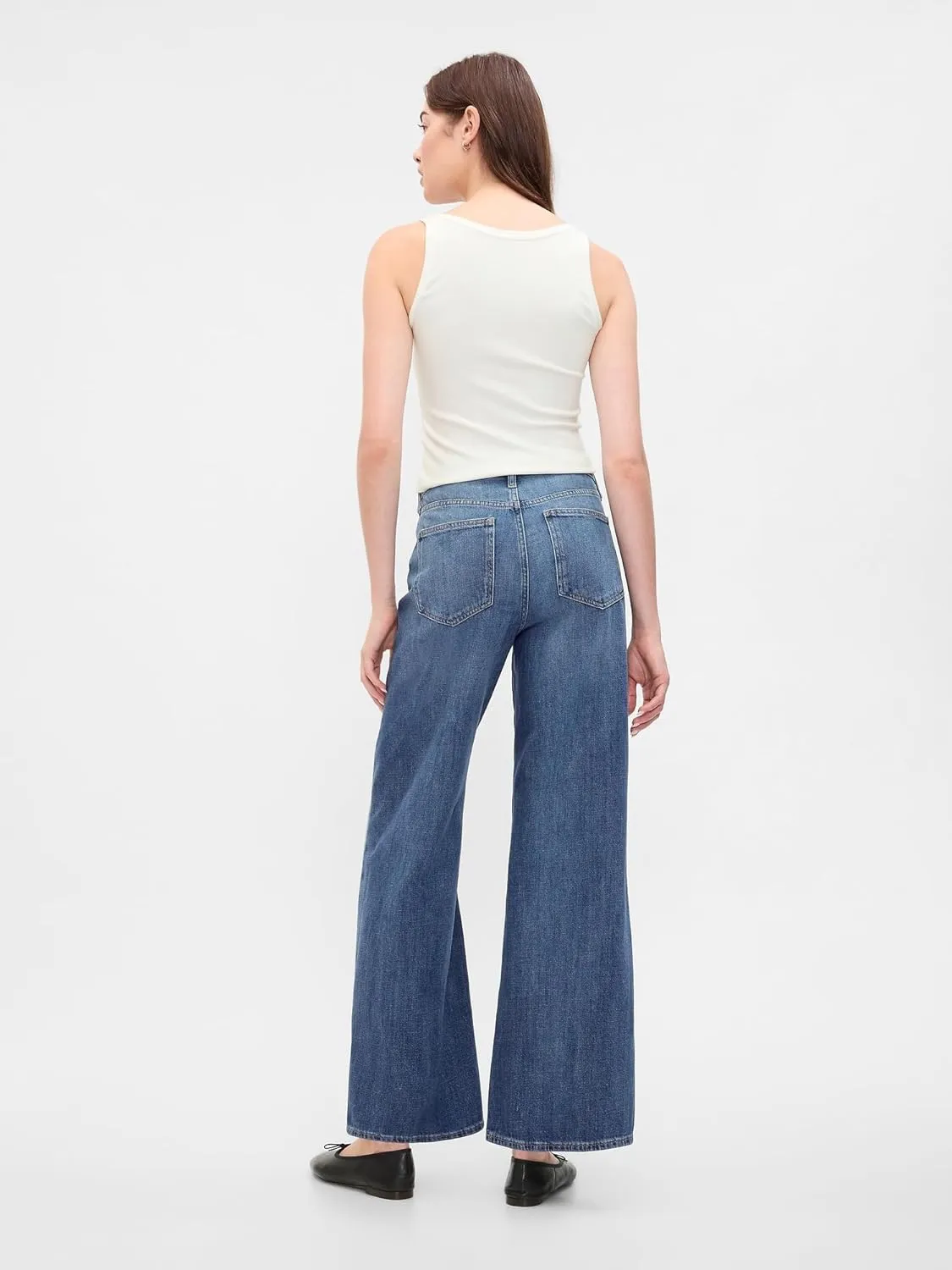 GAP Women's High Rise Wide Leg Jeans