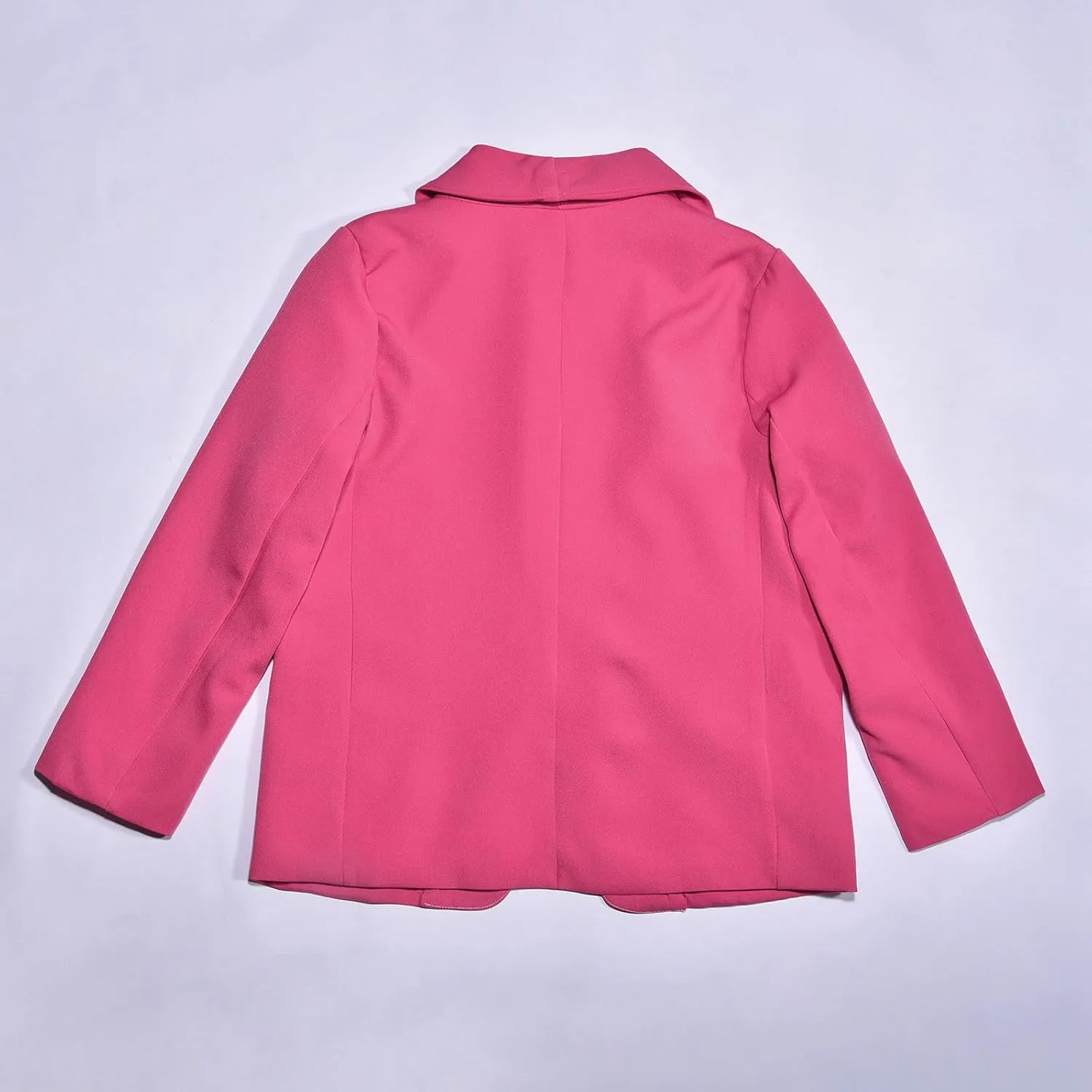 Girls Solid Blazer Jacket Long Sleeve Shawl Collar Open Front Inner Pocket Formal Blazers for Kids Size 3-14 Year