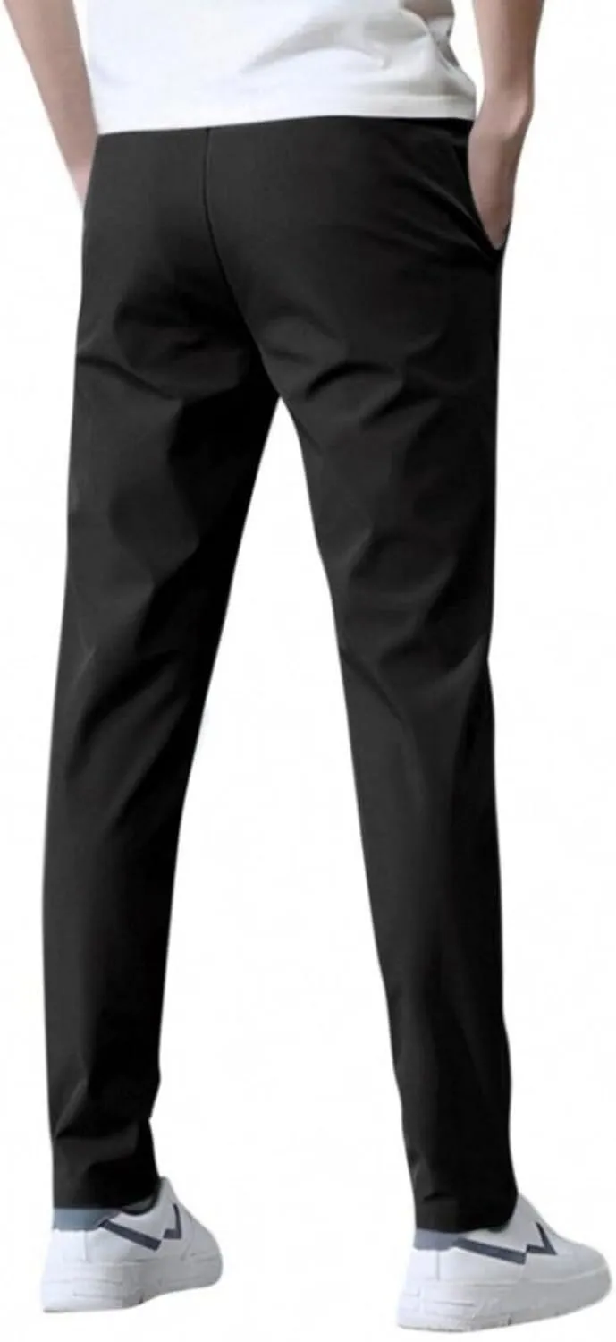 Glide Pants Men Quick Dry Breathable Pants Stretch Drawstring Lightweight Summer Active Hiking Trousers with Pockets