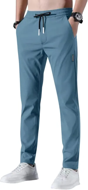 Glide Pants Men Quick Dry Breathable Work Pants Stretch Waterproof Active Hiking Lightweight Trousers with Pockets