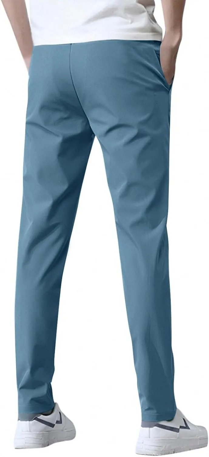 Glide Pants Men Quick Dry Breathable Work Pants Stretch Waterproof Active Hiking Lightweight Trousers with Pockets
