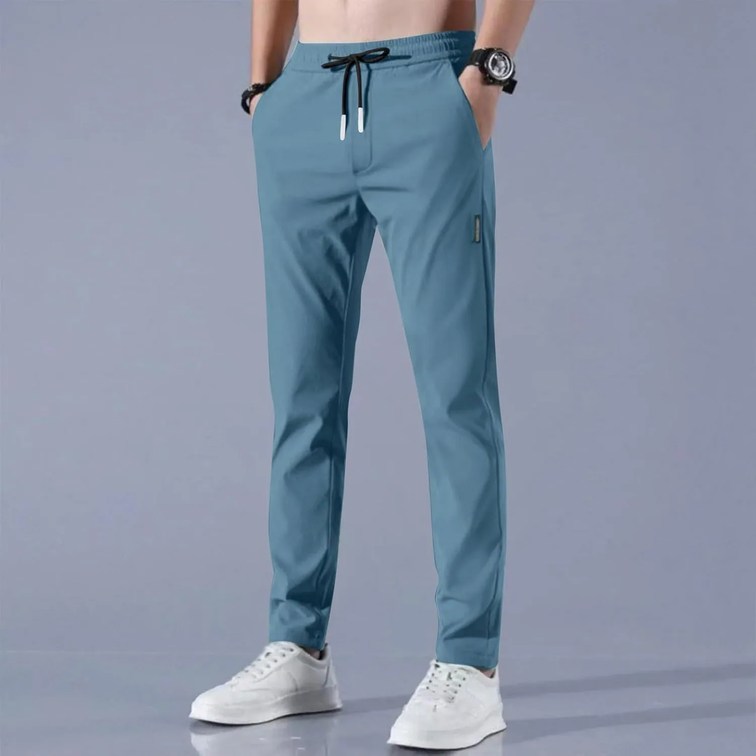 Glide Pants Men Quick Dry Breathable Work Pants Stretch Waterproof Active Hiking Lightweight Trousers with Pockets