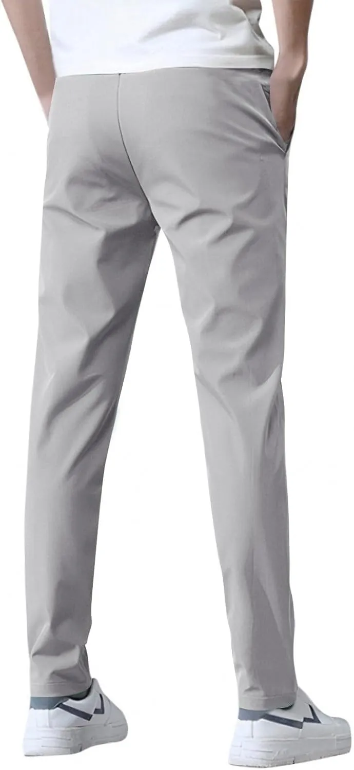 Glide Pants Men Quick Dry Breathable Work Pants Stretch Waterproof Active Hiking Lightweight Trousers with Pockets