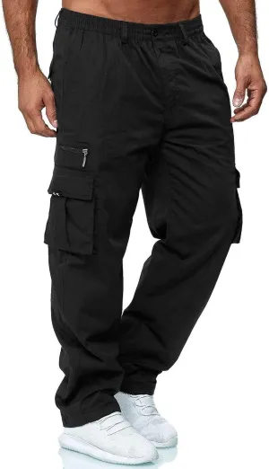 GOFULY Mens Cargo Pants Casual Ripstop Stretch Joggers Sweatpants Pockets Y2K Pants Men Slim Fit Travel Pants Plus Size 2024