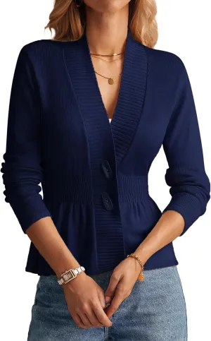 GRACE KARIN Women 2025 Button Down Lightweight Cardigan Casual Open Front Sweater Crochet Tops Knitted Coat
