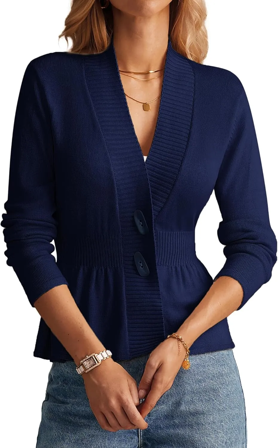 GRACE KARIN Women 2025 Button Down Lightweight Cardigan Casual Open Front Sweater Crochet Tops Knitted Coat